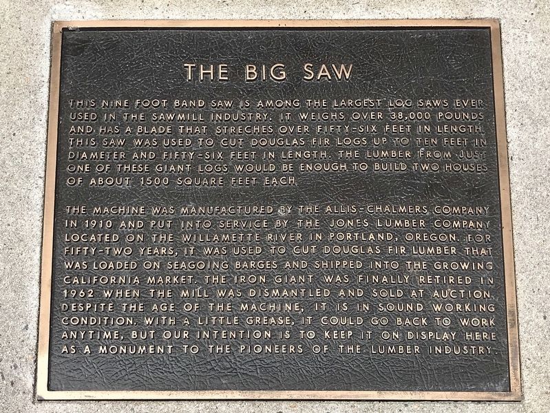 This Big Saw Marker image. Click for full size.