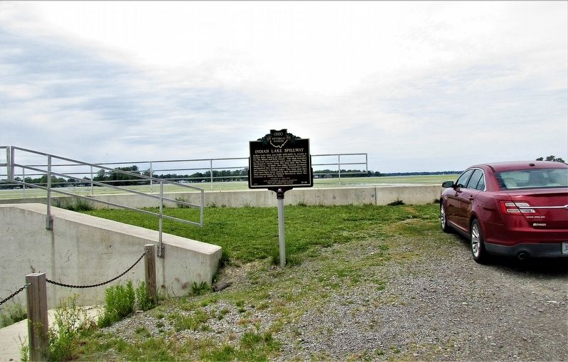 Indian Lake Spillway Marker. Click for full size. Indian Lake Spillway Marker image. Click for full size.
