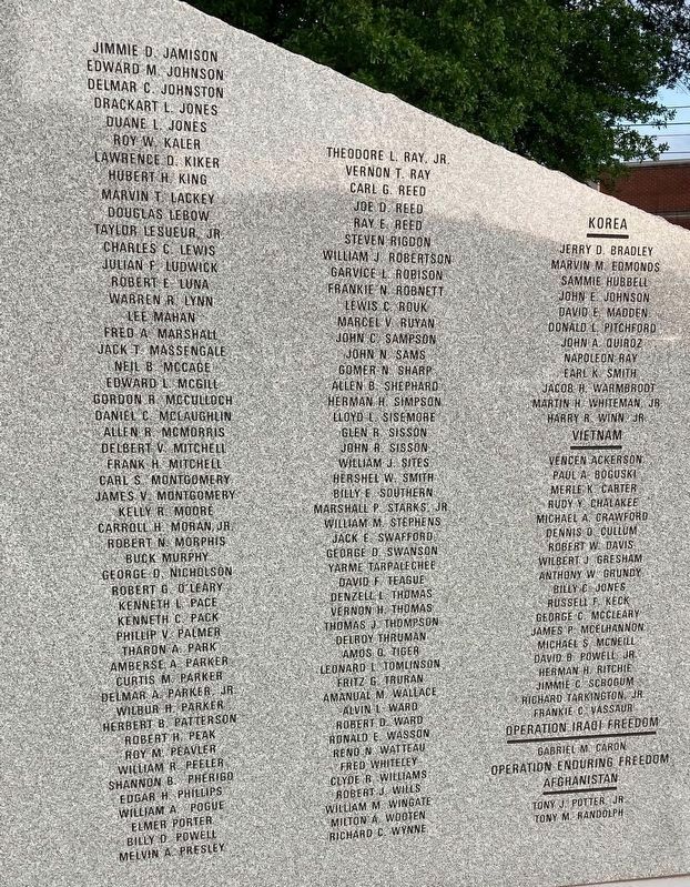 Okmulgee County Veterans Memorial image. Click for full size.