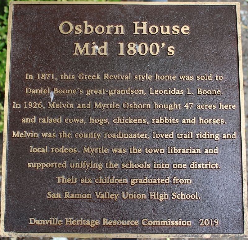 Osborn House Marker. Click for full size. Osborn House Marker image. Click for full size.