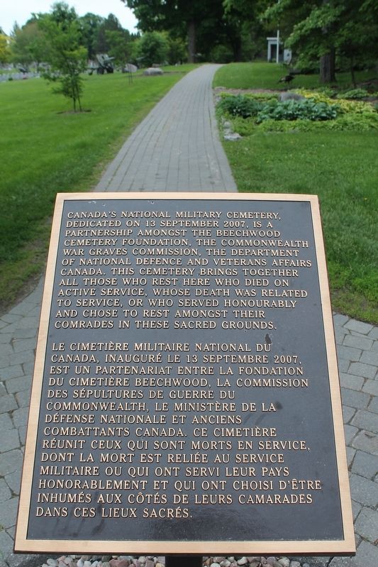 Canada's National Military Cemetery Marker image. Click for full size.