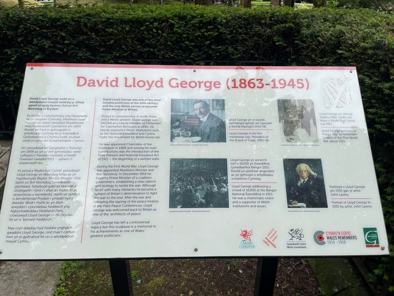 David Lloyd George Marker image. Click for full size.