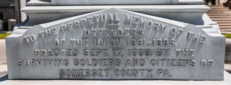 Civil War Memorial Pedestal Base image. Click for full size.