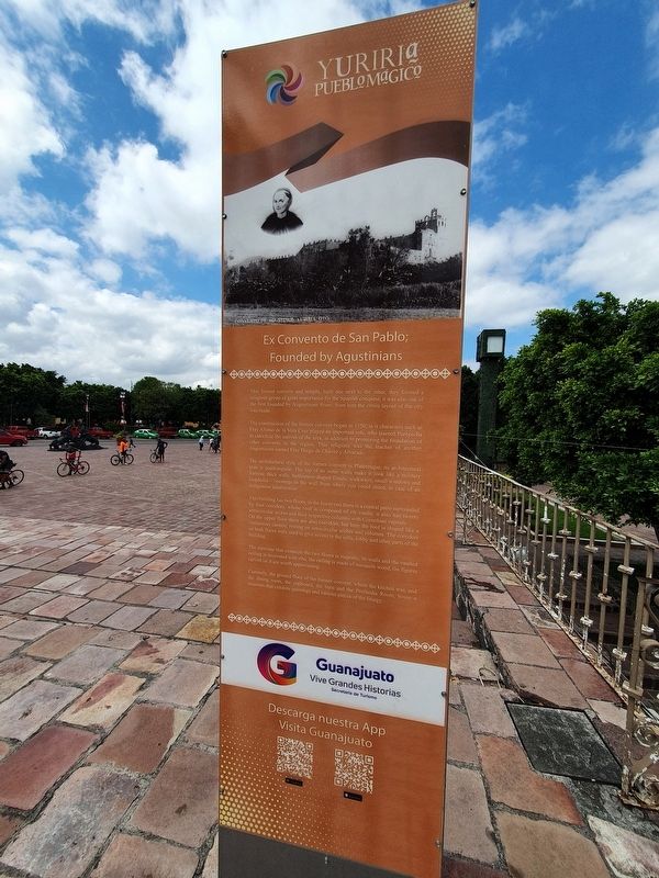 Ex Convento de San Pablo; Founded by Agustinians Marker English text. Click for full size. Ex Convento de San Pablo; Founded by Agustinians Marker English text image. Click for full size.