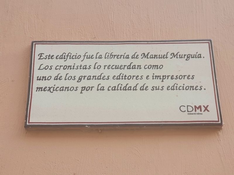Manuel Murg�as Bookstore Marker image. Click for full size.