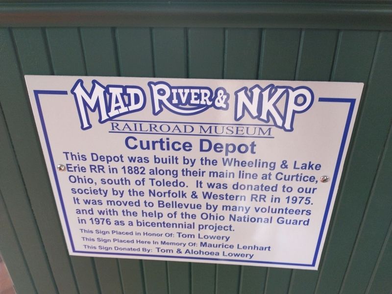 Curtice Depot Marker. Click for full size. Curtice Depot Marker image. Click for full size.