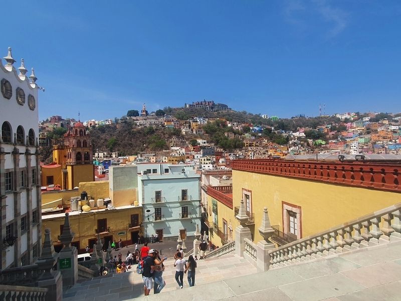 A view from the top of the University of Guanajuato steps image. Click for full size.