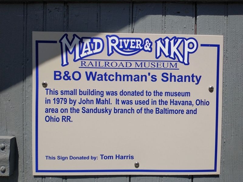 B&O Watchman's Shanty Marker. Click for full size. B&O Watchman's Shanty Marker image. Click for full size.