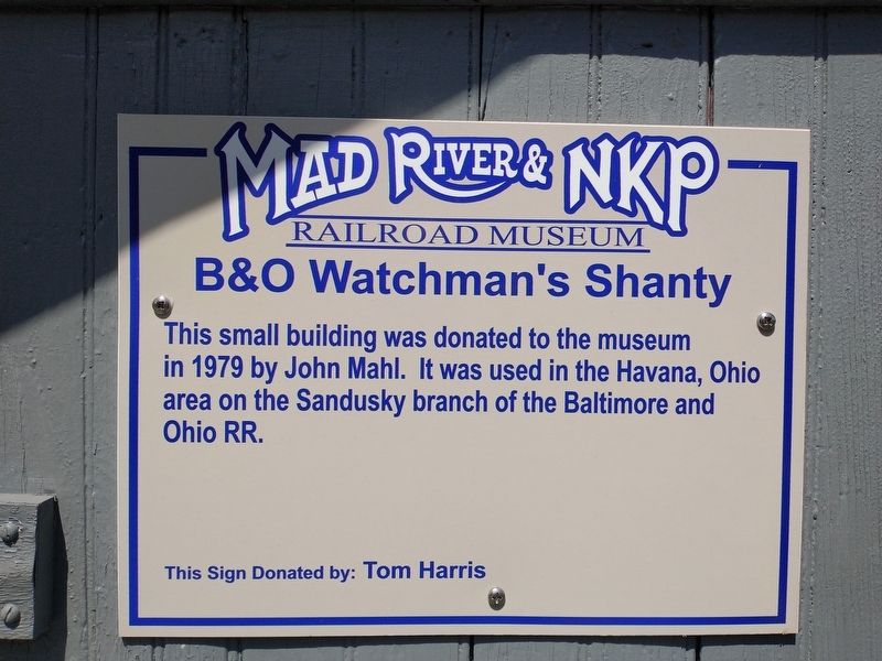 B&O Watchman's Shanty Marker image. Click for full size.