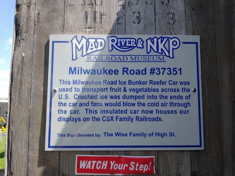 Milwaukee Road #37351 Marker. Click for full size. Milwaukee Road #37351 Marker image. Click for full size.