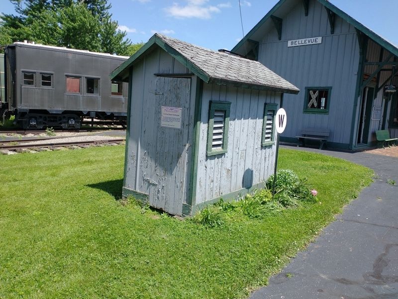 Curtice Depot Outhouse Marker image. Click for full size.