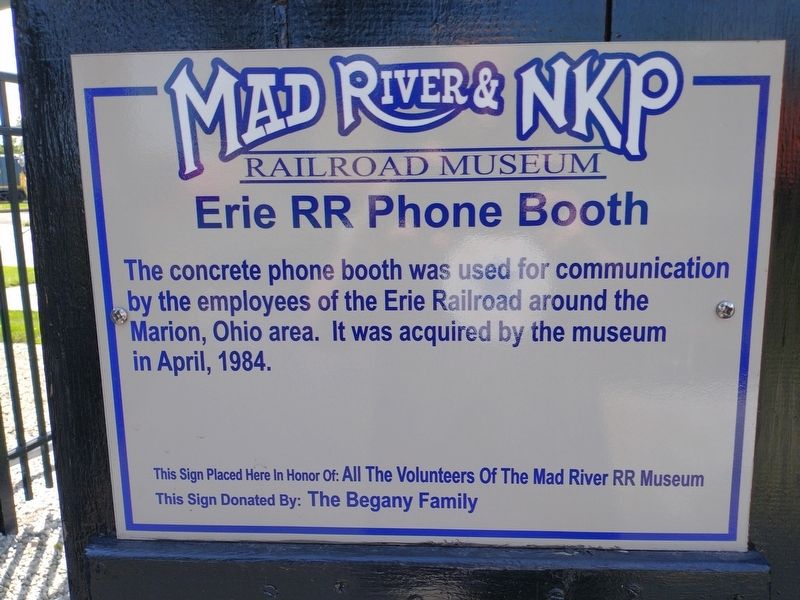 Erie RR Phone Booth Marker image. Click for full size.
