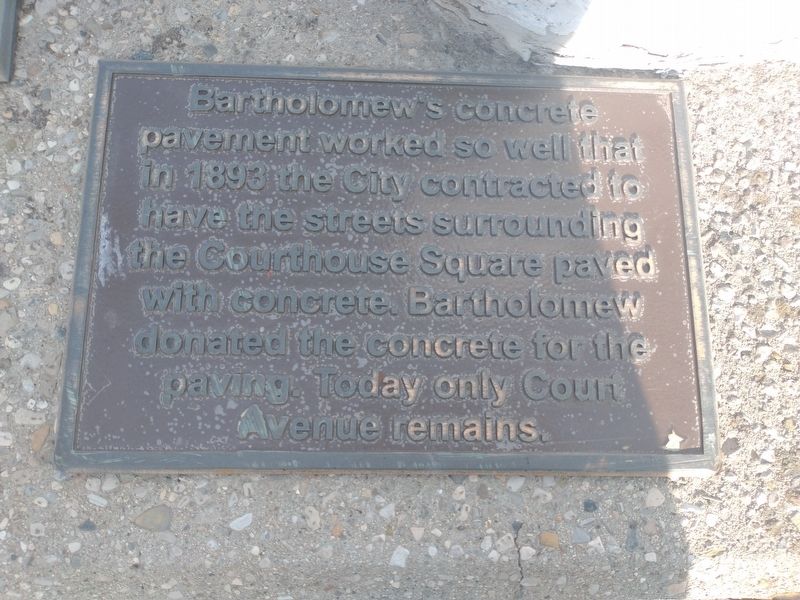 Bartholomew's Concrete Marker image. Click for full size.