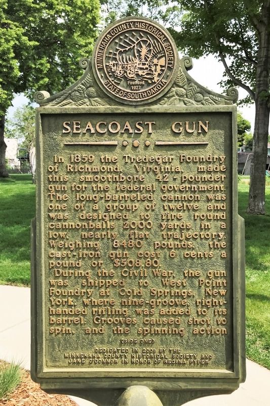 Seacoast Gun Marker <i>(Side one)</i> image. Click for full size.