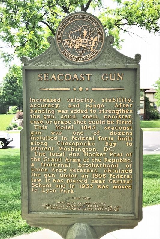 Seacoast Gun Marker <i>(Side two)</i> image. Click for full size.