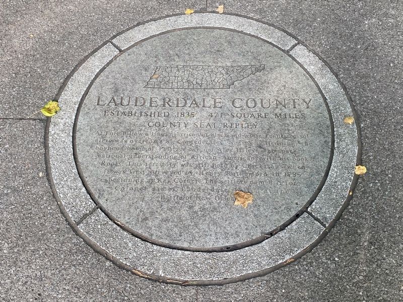 Lauderdale County Marker. Click for full size. Lauderdale County Marker image. Click for full size.
