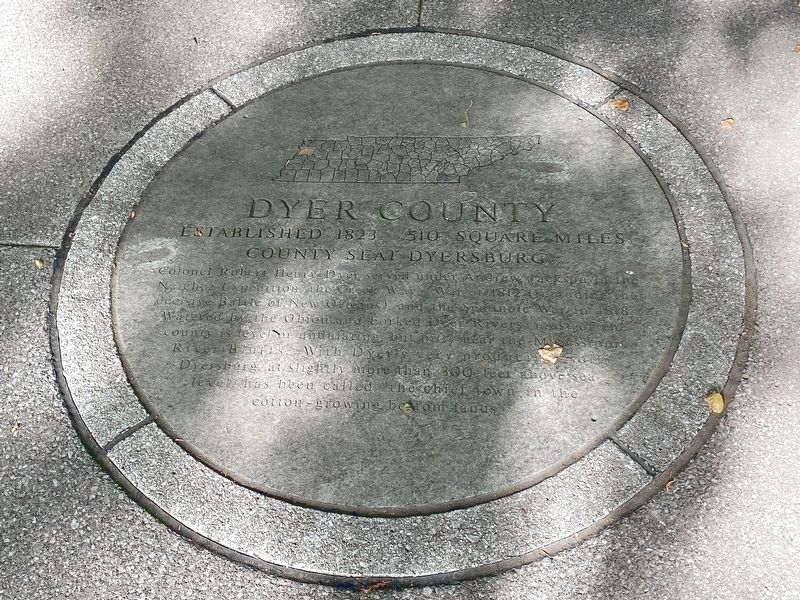 Dyer County Marker image. Click for full size.