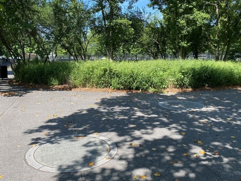 Hardeman County Marker (on left) and Madison County marker (on right) image. Click for full size.