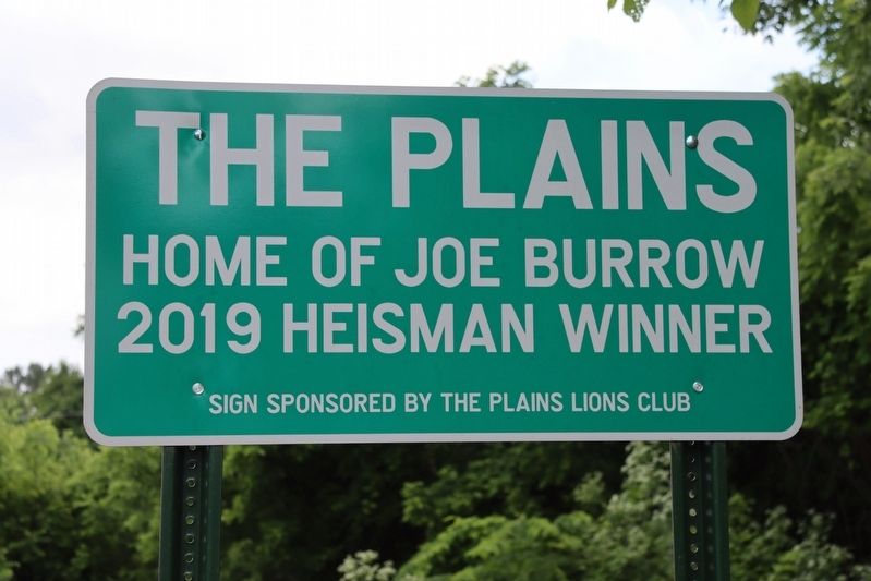 joe burrow the plains