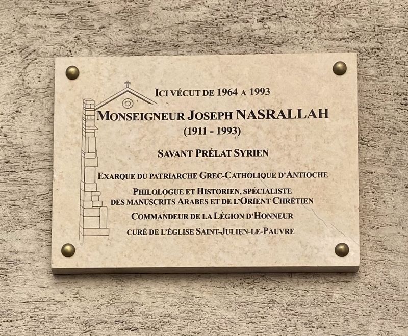 Monseigneur Joseph NASRALLAH Marker image. Click for full size.