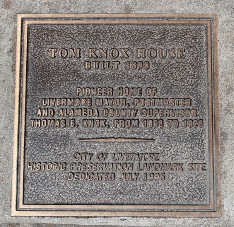 Tom Knox House Marker image. Click for full size.