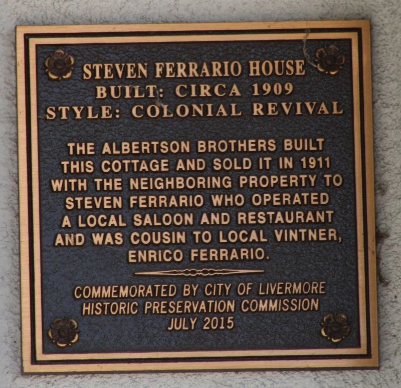 Steven Ferrario House Marker image. Click for full size.
