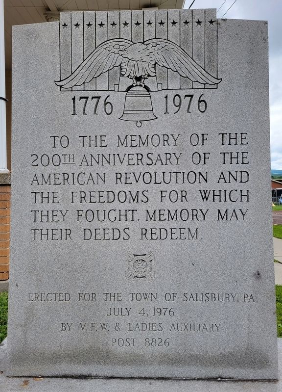 American Revolution Anniversary Memorial image. Click for full size.