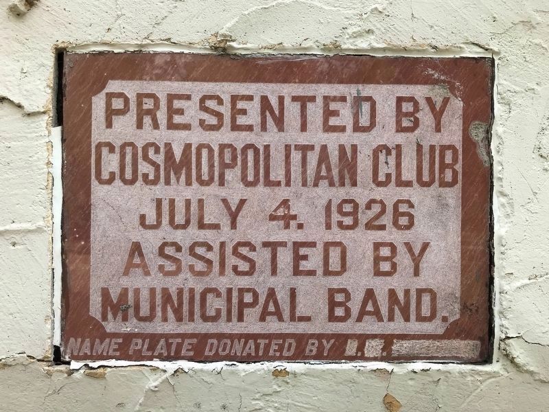McKennan Park Band Shell Cornerstone. Click for full size. McKennan Park Band Shell Cornerstone image. Click for full size.