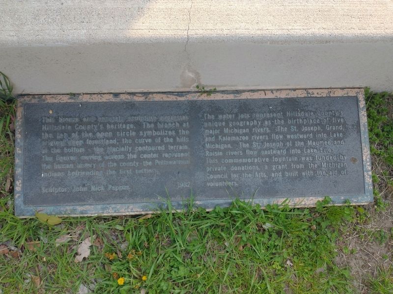 Hillsdale County Heritage Marker image. Click for full size.