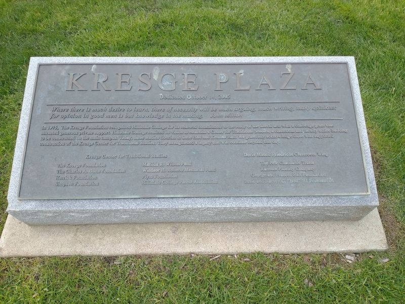 Kresge Plaza Marker. Click for full size. Kresge Plaza Marker image. Click for full size.