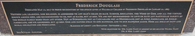 Frederick Douglass Marker. Click for full size. Frederick Douglass Marker image. Click for full size.
