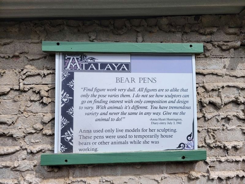 Atalaya Bear Pens Marker. Click for full size. Atalaya Bear Pens Marker image. Click for full size.
