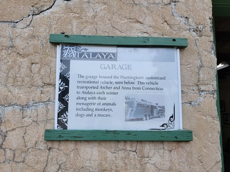Atalaya Garage Marker. Click for full size. Atalaya Garage Marker image. Click for full size.