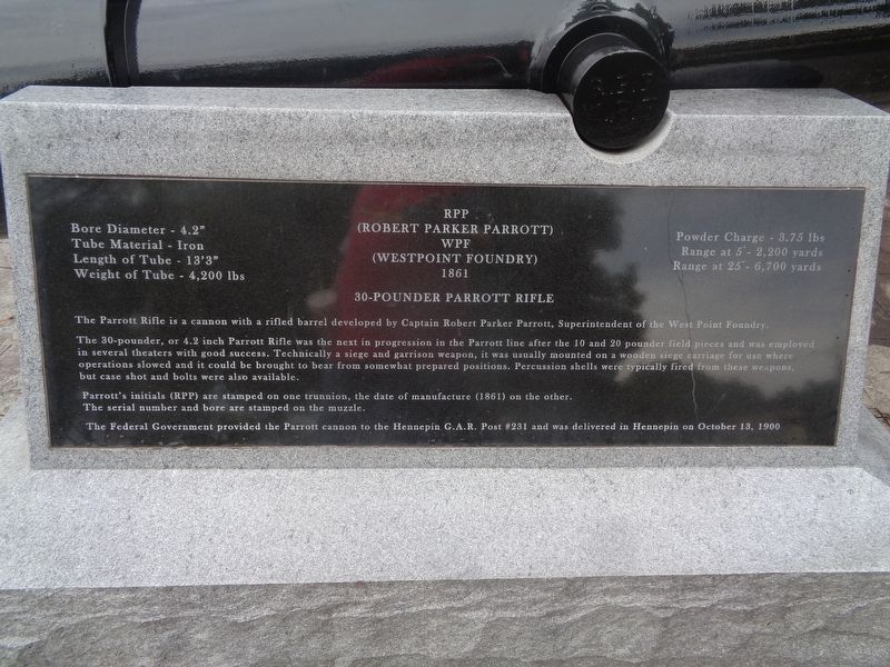 John Wesley Powell / 30-Pounder Parrott Rifle Marker. Click for full size. John Wesley Powell / 30-Pounder Parrott Rifle Marker image. Click for full size.