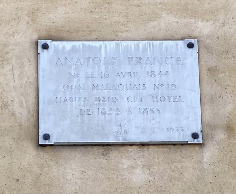 Anatole France Marker. Click for full size. Anatole France Marker image. Click for full size.
