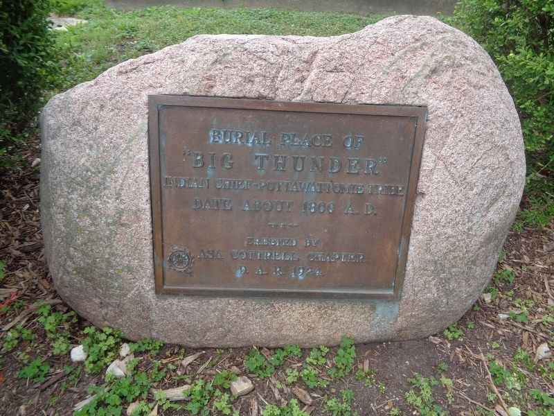 Burial Place of Big Thunder Marker. Click for full size. Burial Place of Big Thunder Marker image. Click for full size.