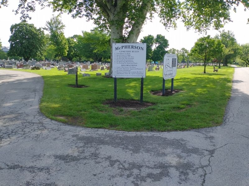 Welcome to McPherson Cemetery Marker image. Click for full size.