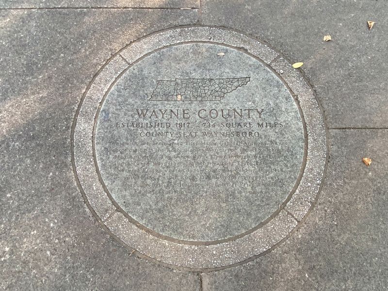Wayne County Marker image. Click for full size.