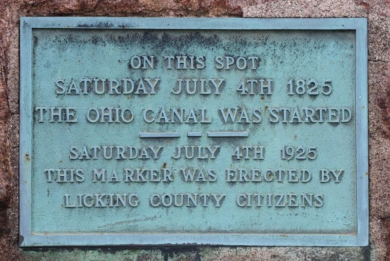 Ohio Canal Was Started Marker image. Click for full size.