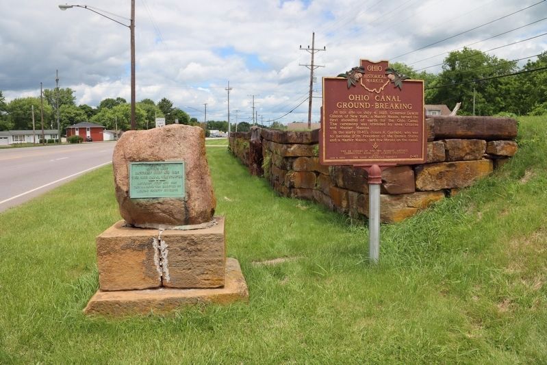 Ohio Canal Was Started Marker image. Click for full size.