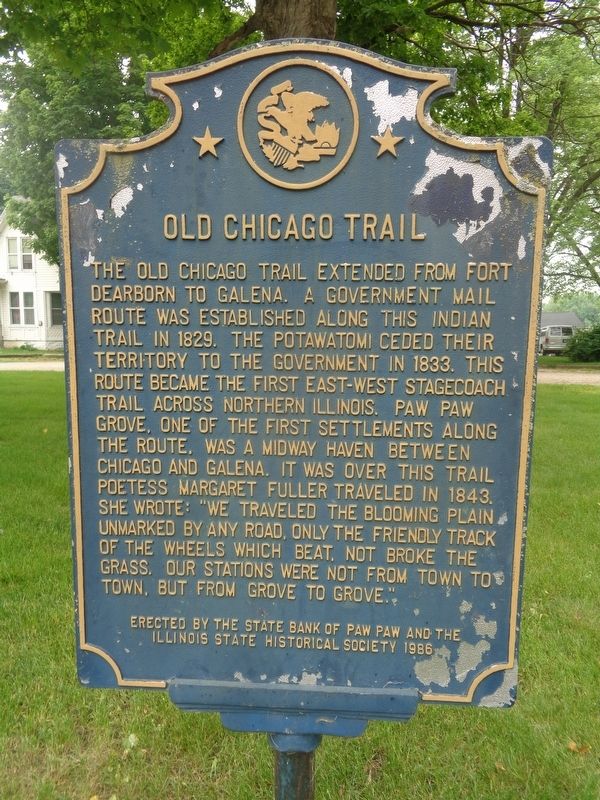 Old Chicago Trail Marker image. Click for full size.