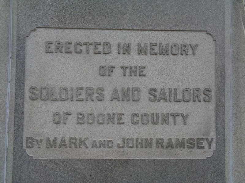 In Memory of Soldiers and Sailors of Boone County Marker image. Click for full size.