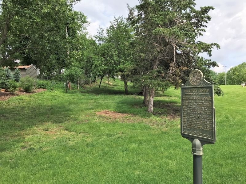 Military Road Marker and the area to the east. Click for full size. Military Road Marker and the area to the east image. Click for full size.