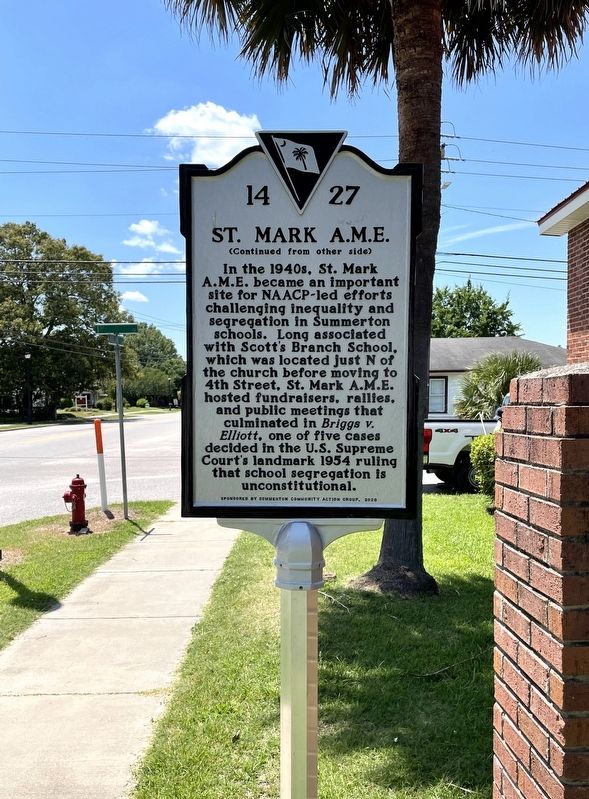 St. Mark A.M.E. Marker (Side 2) image. Click for full size.