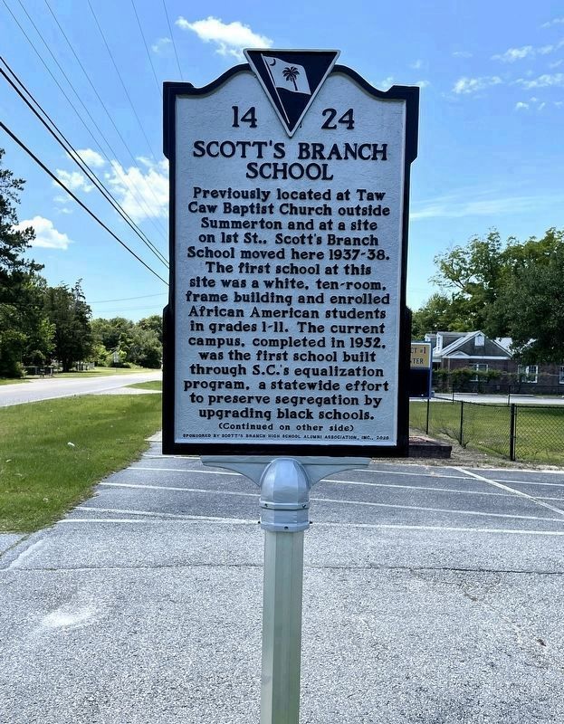 Scotts Branch School (Side 1) Marker image. Click for full size.