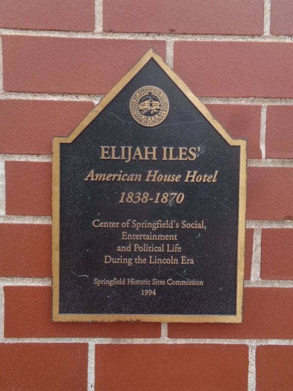 Elijah Iles' American House Hotel Marker image. Click for full size.