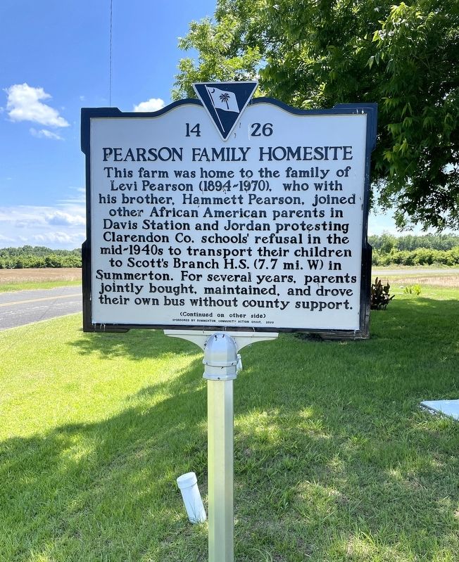 Pearson Family Homesite (Side 1) Marker image. Click for full size.