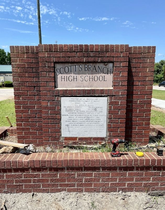 Scotts Branch High School sign image. Click for full size.