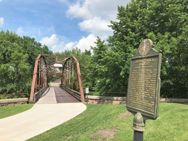 Cherry Rock Bridge & Marker image. Click for full size.