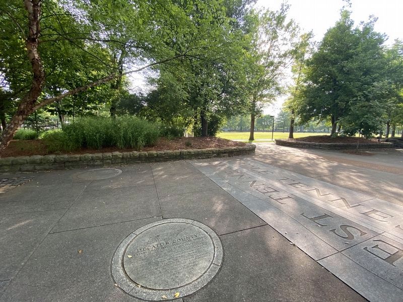 Decatur County marker (right) and Chester County marker (left) image. Click for full size.